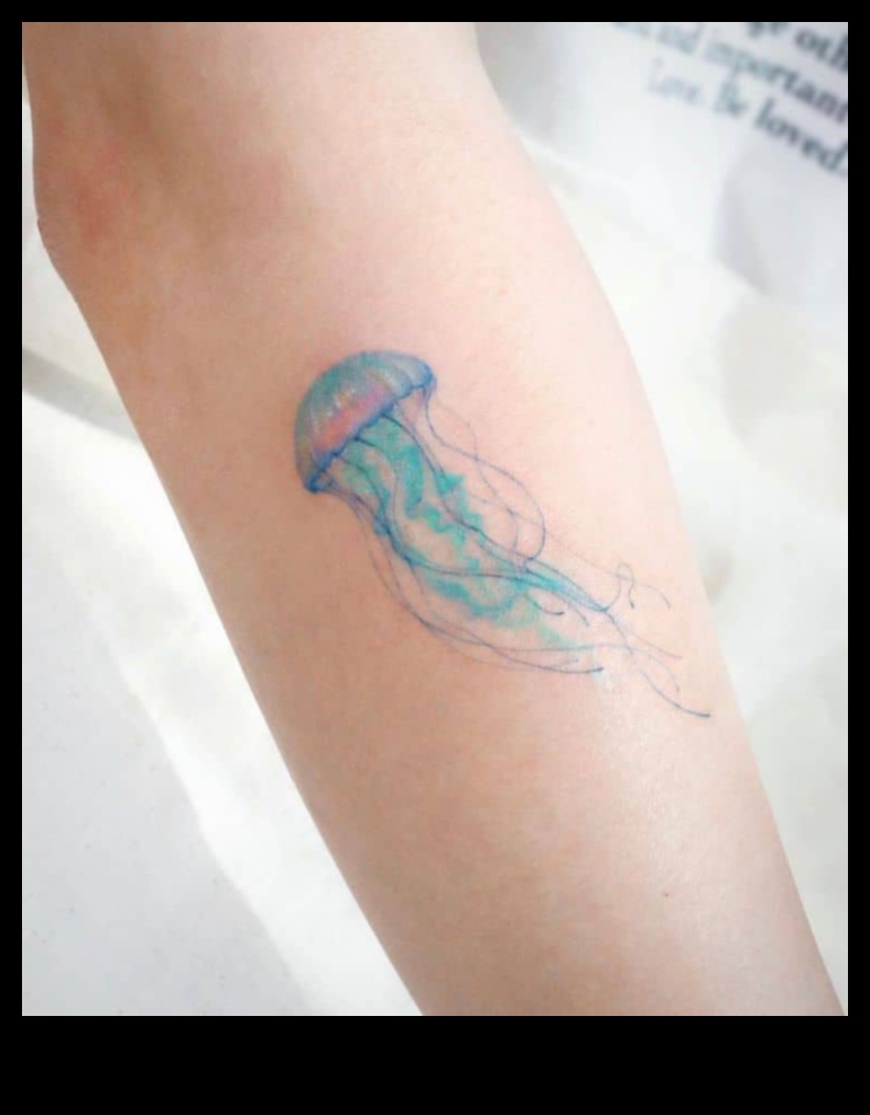 Matēta elegance: mākslinieciskums dinamiskos akvareļu tetovējumos