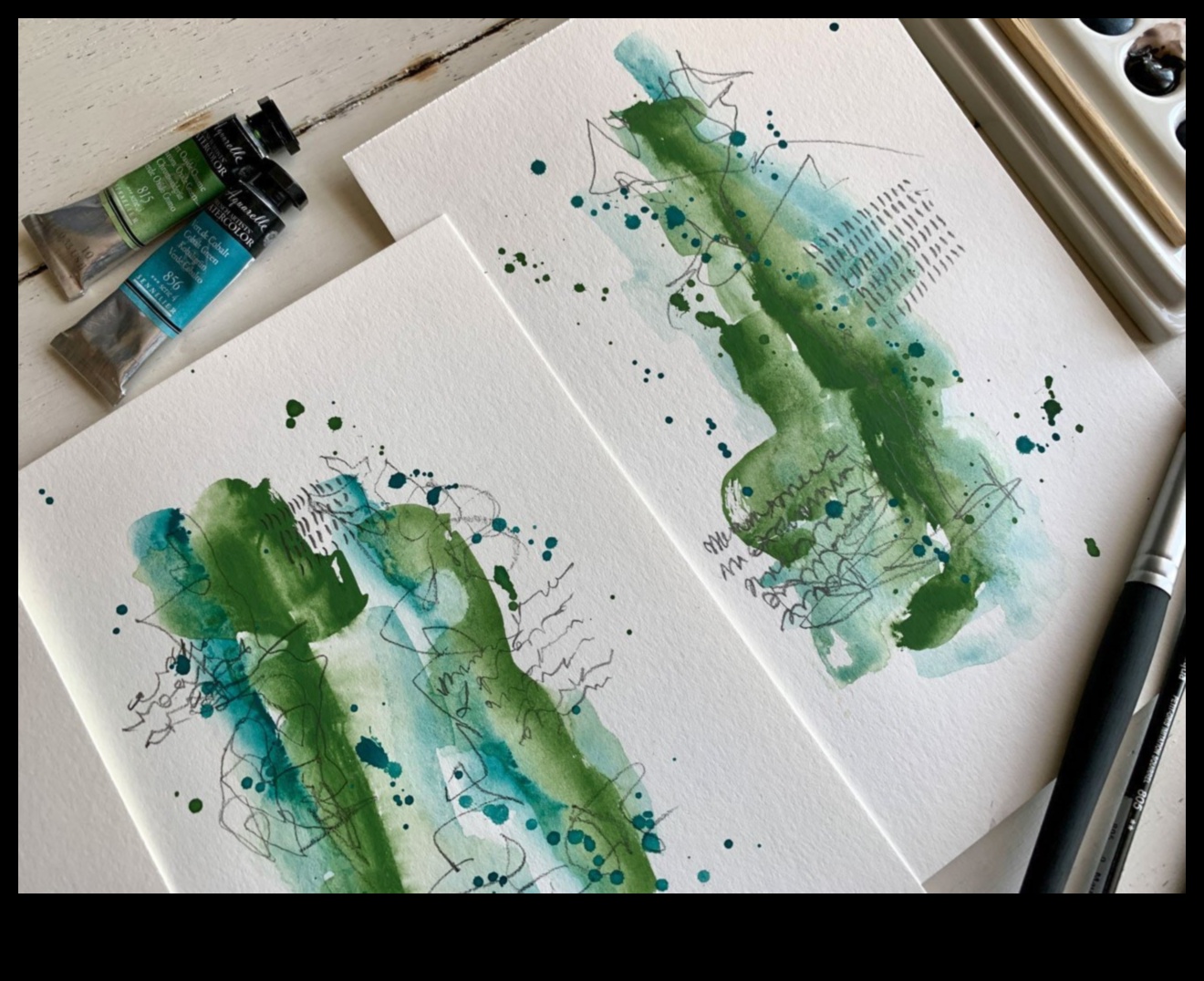 Gleznotāja palete: izsakiet sevi ar akvareļu tinti