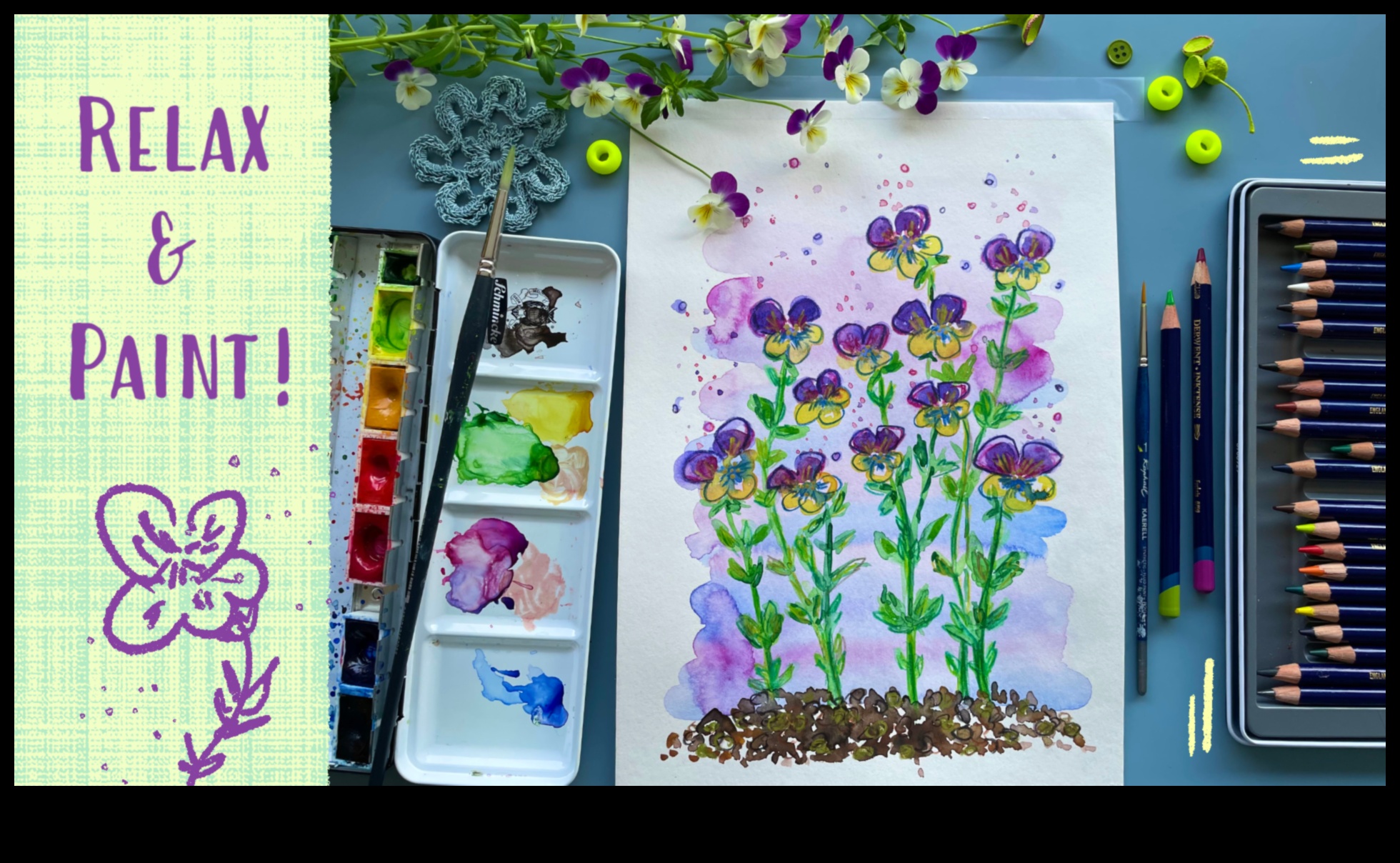 Gleznotāja palete: izsakiet sevi ar akvareļu tinti